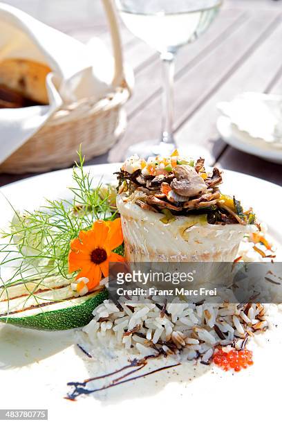 stuffed filet of a sole in a saaremaa restaurant - sole photos et images de collection