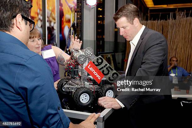 General view of atmosphere during the Lenovo ThinkPad P Series launch party at Siggraph 2015 on August 12, 2015 in Los Angeles, California.