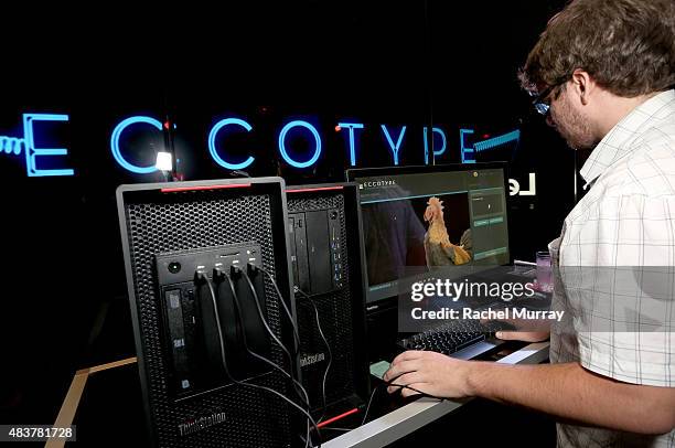 General view of atmosphere during the Lenovo ThinkPad P Series launch party at Siggraph 2015 on August 12, 2015 in Los Angeles, California.