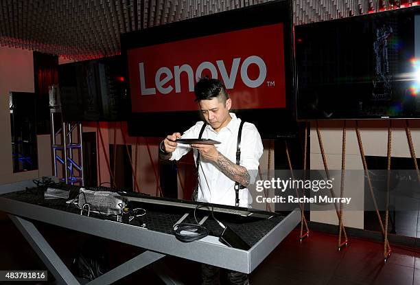 Poet of the Black Eyed Peas attends the Lenovo ThinkPad P Series launch party at Siggraph 2015 on August 12, 2015 in Los Angeles, California.