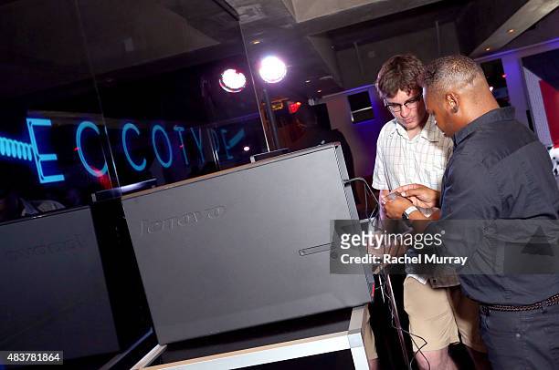 Guests attend Lenovo ThinkPad P Series launch party at Siggraph 2015 on August 12, 2015 in Los Angeles, California.