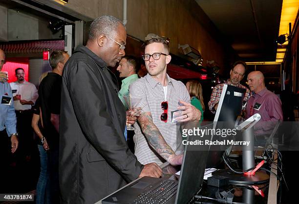 Guests attend Lenovo ThinkPad P Series launch party at Siggraph 2015 on August 12, 2015 in Los Angeles, California.