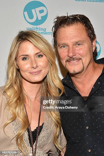 Vanessa Evigan and Greg Evigan attend the "Ties That Bind" red carpet premiere party at Pearl's Liquor Bar on August 12, 2015 in Hollywood,...