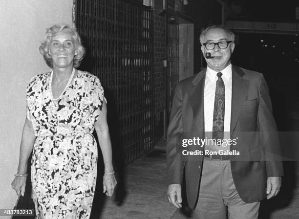 Art Buchwald and wife Michael Kennedy - Vicki Gifford Engagement Party on September 13, 1980 at Le Club in New York City.