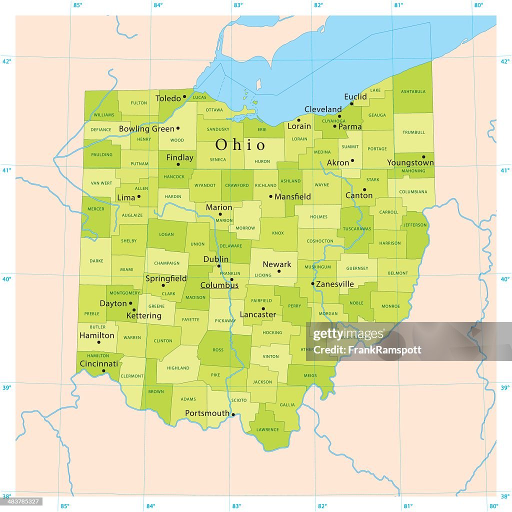 Ohio Vector Map