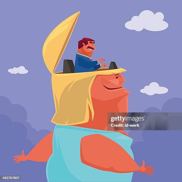 boss controller - controlling husband stock illustrations