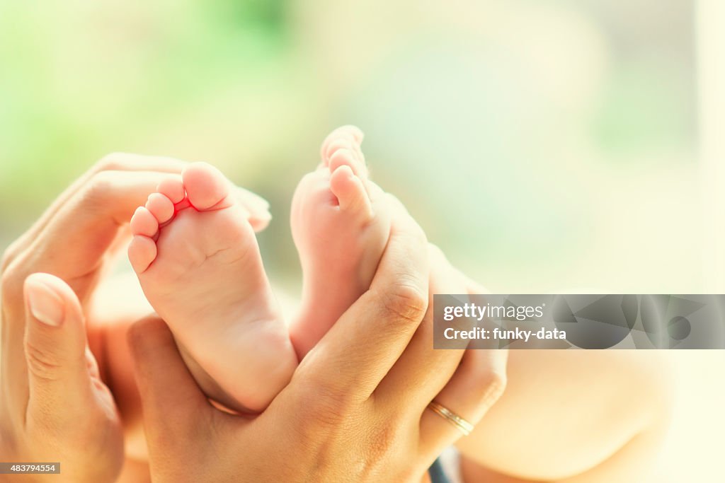 Baby feet massage