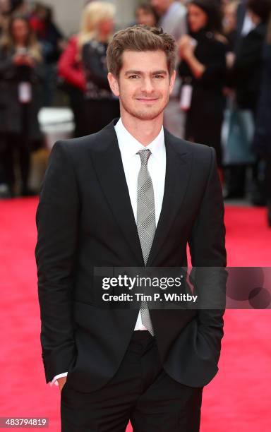 Andrew Garfield attends the World Premiere of "The Amazing Spider-Man 2" at Odeon Leicester Square on April 10, 2014 in London, England.