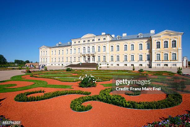 rundale palace and grounds - bauska stock pictures, royalty-free photos & images