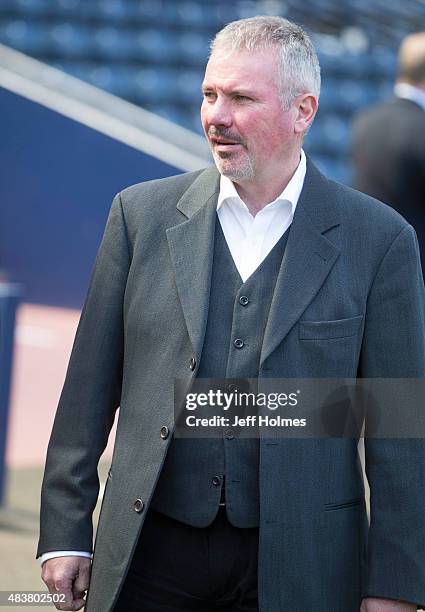 Scotland's Performance Director Brian McClair welcomes the new intake of Scottish FA Performance school at Hampden Park on August 13, 2015 in...