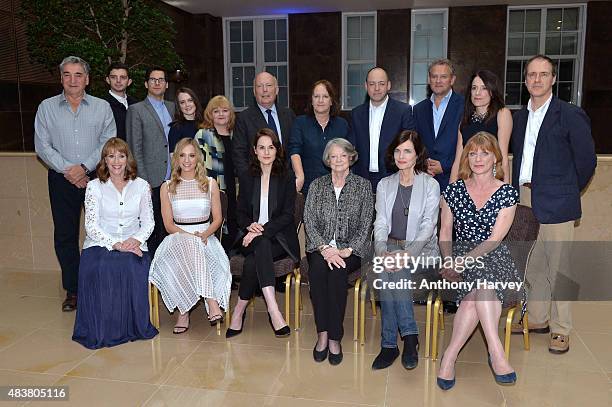 Actors Jim Carter, Michael Fox, Rob James-Collier, Sophie McShera, Lesley Nicol, creator Julian Fellowes, producers Liz Trubridge and Gareth Neame,...