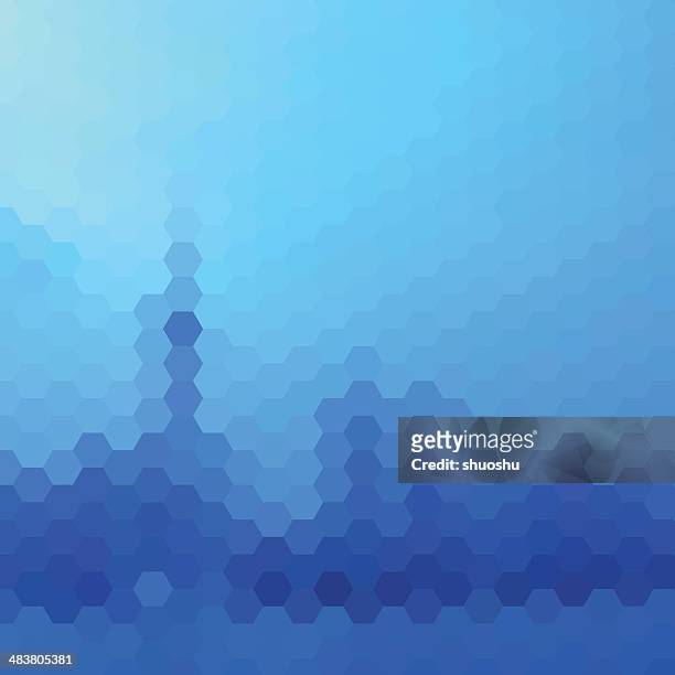 抽象的なブルーの六角形模様の背景 - carpet samples点のイラスト素材／クリップアート素材／マンガ素材／アイコン素材