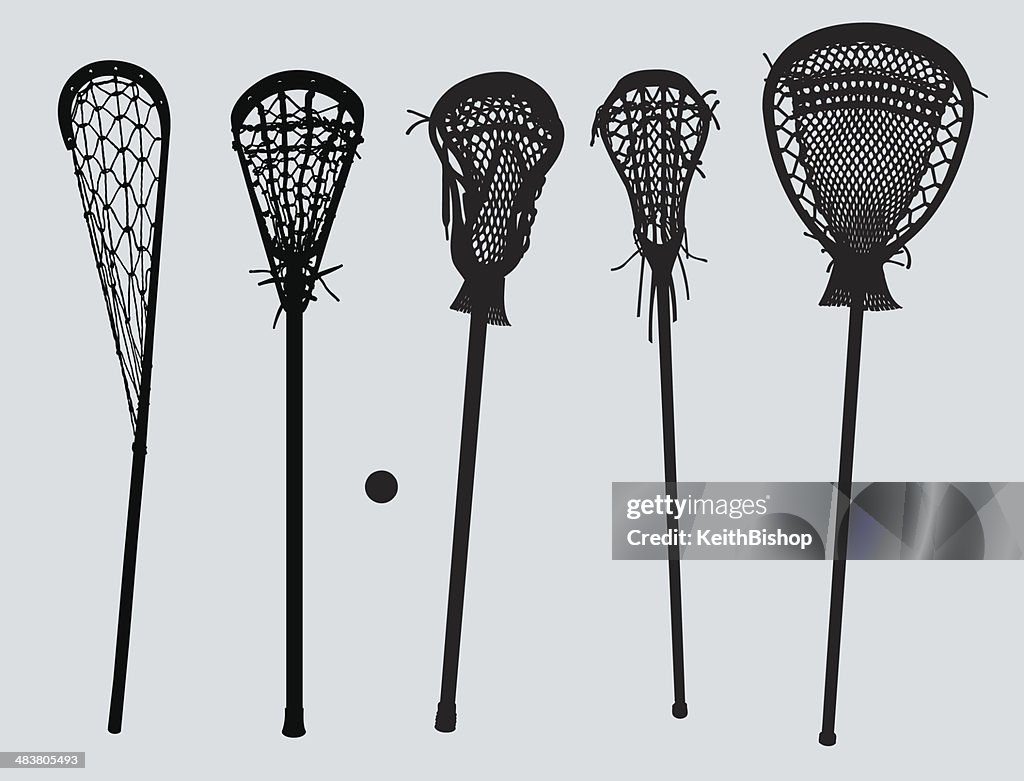 Lacrosse Sticks Old To New And Goalie High-Res Vector Graphic - Getty Images