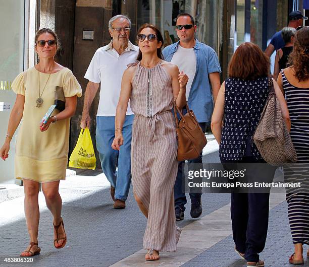 Crown Princess Mary of Denmark is seen on August 01, 2015 in Palma de Mallorca, Spain.