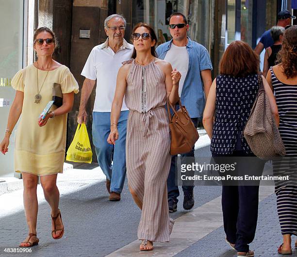 Crown Princess Mary of Denmark is seen on August 01, 2015 in Palma de Mallorca, Spain.