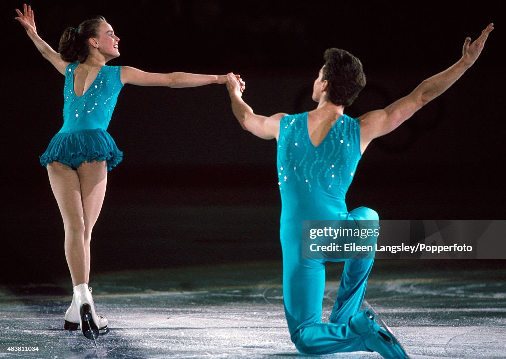 Sergei Grinkov and Ekaterina Gordeeva of Russia performing in the ...