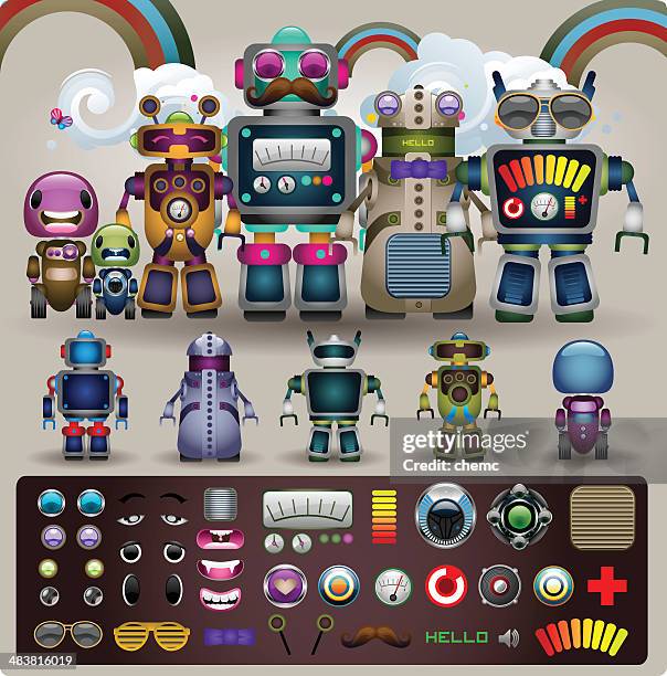 sie ein roboter - sin mangas stock-grafiken, -clipart, -cartoons und -symbole