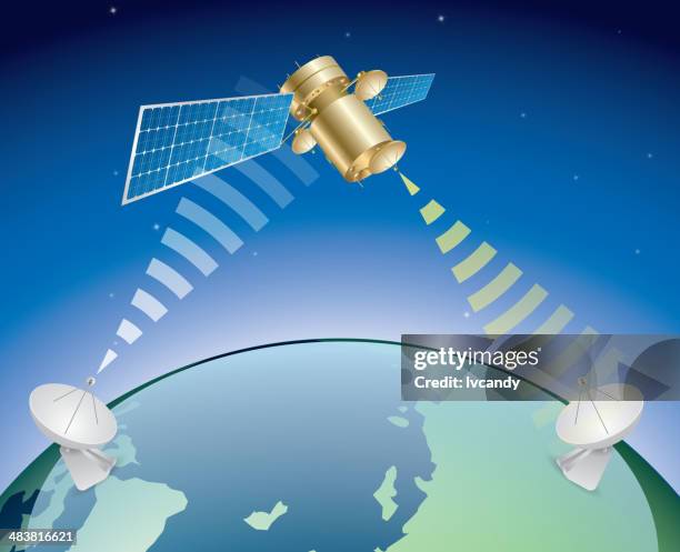 telstar - satellite dish stock illustrations