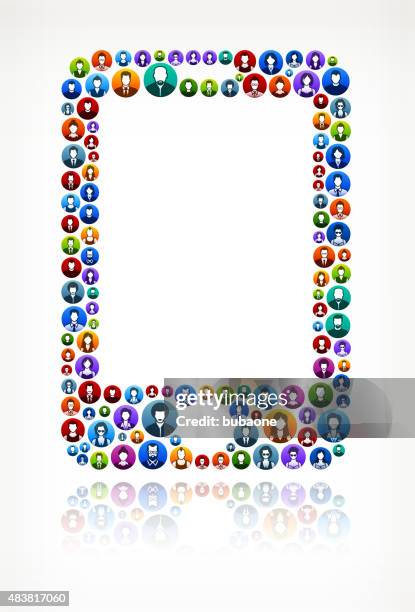 cellphone people faces community and communication pattern. - ipad portrait stock illustrations