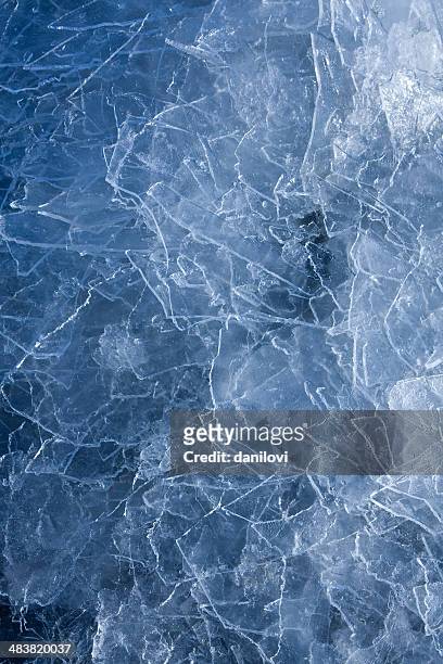 blue ice abstraction - broken ice stock pictures, royalty-free photos & images