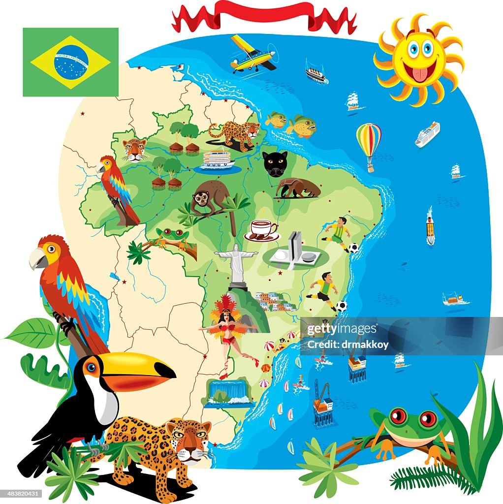 Dibujo Mapa de Brasil