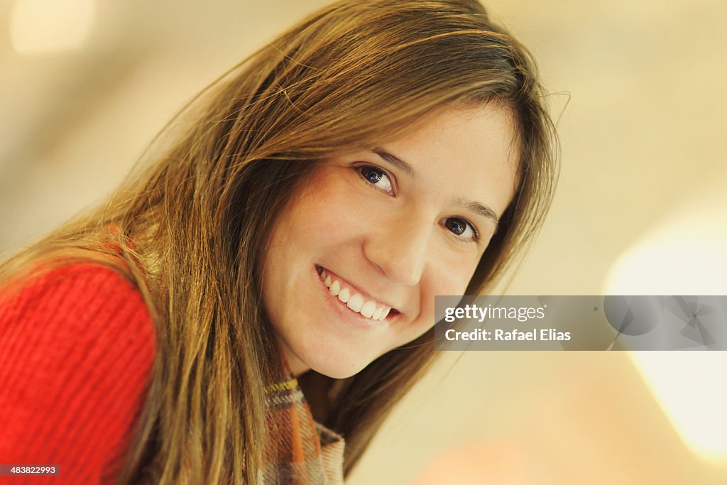 Pretty woman smiling