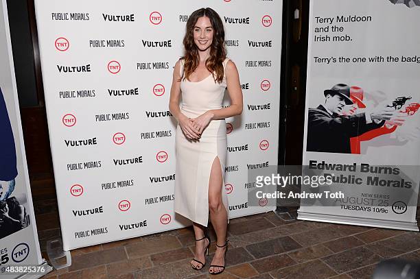 Actress Lyndon Smith attends the "Public Morals" New York series screening at Tribeca Grand Screening Room on August 12, 2015 in New York City.