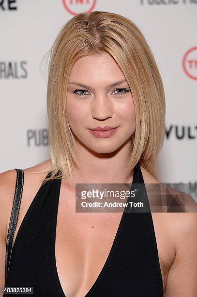 Andrea Kronberg attends the "Public Morals" New York series screening at Tribeca Grand Screening Room on August 12, 2015 in New York City.