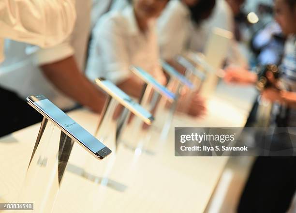 General atmosphere of Samsung Unpacked 2015 featuring the Galaxy S6 edge+ on August 13, 2015 in New York City.