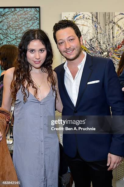 Eliza Doolittle and Tom-David Bastok attends the My Art Invest gallery launch on April 10, 2014 in London, England.
