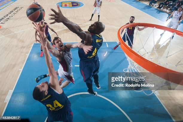 Andres Nocioni, #5 of Laboral Kutxa Vitoria in action during the 2013-2014 Turkish Airlines Euroleague Top 16 Date 14 game between FC Barcelona Regal...