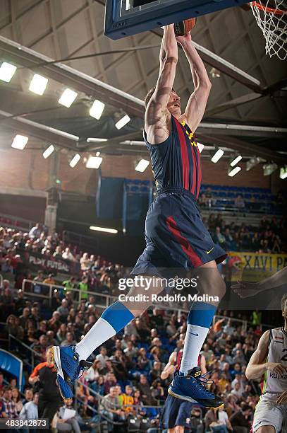 Mario Hezonja, #23 of FC Barcelona in action during the 2013-2014 Turkish Airlines Euroleague Top 16 Date 14 game between FC Barcelona Regal v...