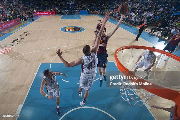 Alejandro Abrines, #10 of FC Barcelona in action during the 2013-2014 Turkish Airlines Euroleague Top 16 Date 14 game between FC Barcelona Regal v...