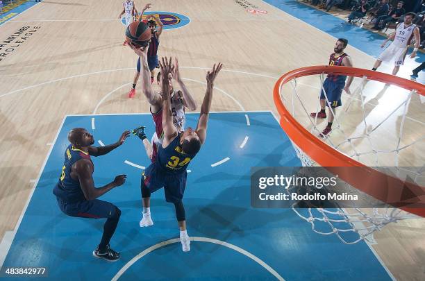 Andres Nocioni, #5 of Laboral Kutxa Vitoria in action during the 2013-2014 Turkish Airlines Euroleague Top 16 Date 14 game between FC Barcelona Regal...