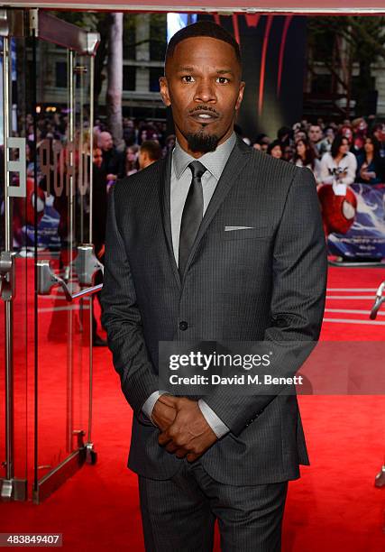 Jamie Foxx attends the World Premiere of "The Amazing Spider-Man 2" at Odeon Leicester Square on April 10, 2014 in London, England.