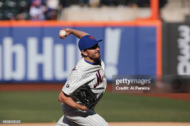 Left-Handed Pitcher John Lannan of the New York Mets pitches against the Washington Nationals at Citi Field on March 31, 2014 in New York City.