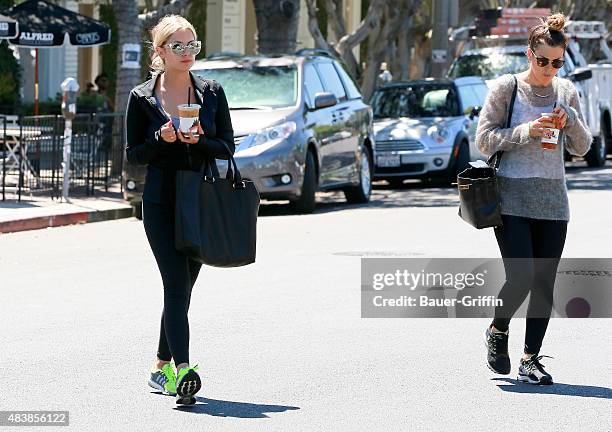 Ashley Benson is seen on August 12, 2015 in Los Angeles, California.