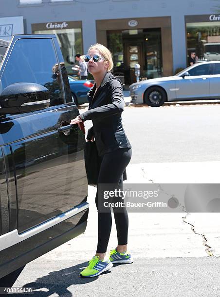 Ashley Benson is seen on August 12, 2015 in Los Angeles, California.