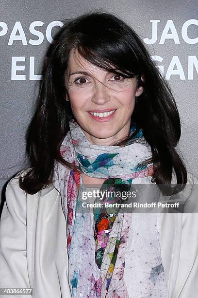 Actress of the movie Zabou Breitman attends the '24 Jours' Paris Premiere at Cinema Gaumont Marignan on April 10, 2014 in Paris, France.