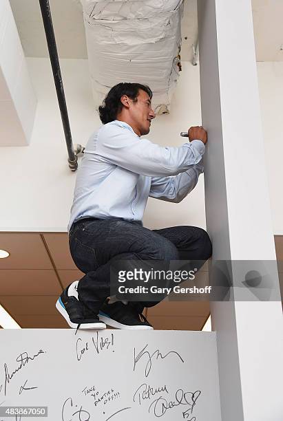 Filmmaker and mountaineer Jimmy Chin attends AOL Build Presents: "MERU"at AOL Studios In New York on August 13, 2015 in New York City.