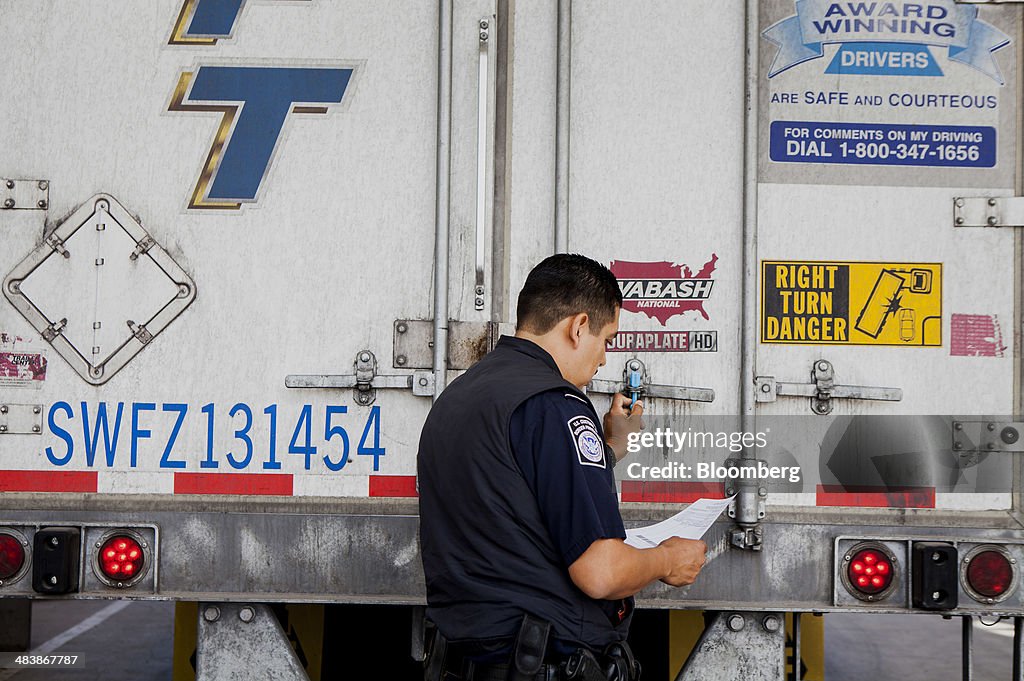 Operations At The Calexico Port of Entry As Wholesale Trade Figures Rise