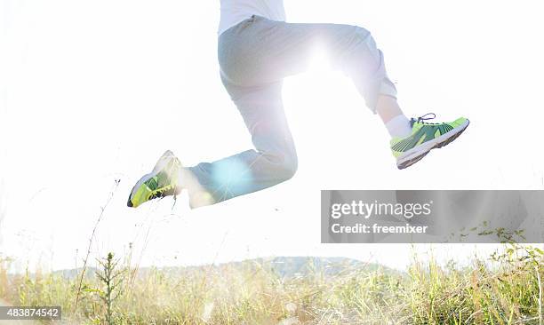 salto em distância - mens long jump - fotografias e filmes do acervo
