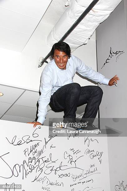 Jimmy Chin attends AOL Build Presents: "MERU"at AOL Studios In New York on August 13, 2015 in New York City.