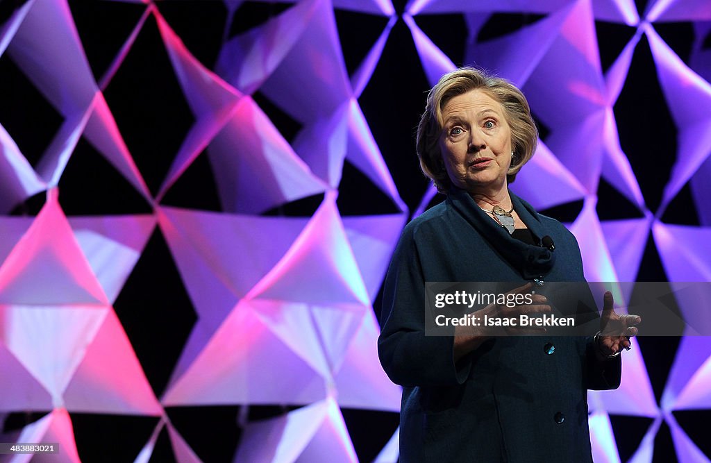 Hillary Clinton Addresses Recycling Industries Trade Conference In Las Vegas