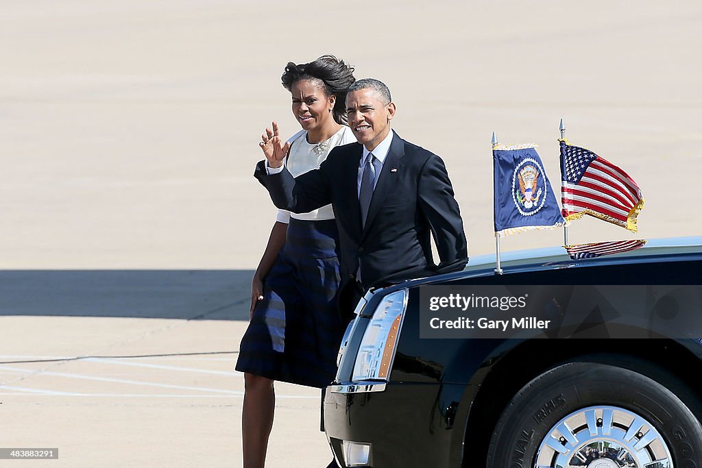 President, First Lady Arrive For Civil Rights Summit