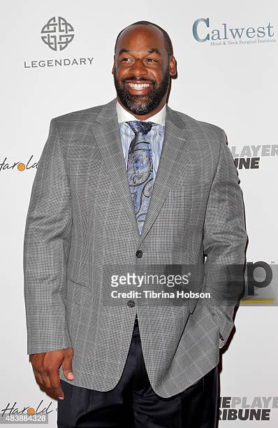 Donovan McNabb attends the 15th annual Harold and Carole Pump Foundation gala at the Hyatt Regency Century Plaza on August 7, 2015 in Los Angeles,...