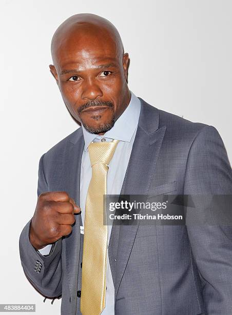 Terry Norris attends the 15th annual Harold and Carole Pump Foundation gala at the Hyatt Regency Century Plaza on August 7, 2015 in Los Angeles,...