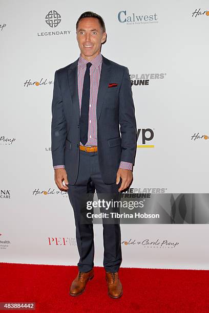 Steve Nash attends the 15th annual Harold and Carole Pump Foundation gala at the Hyatt Regency Century Plaza on August 7, 2015 in Los Angeles,...