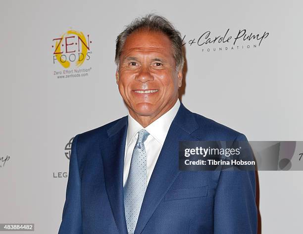 Jim Plunkett attends the 15th annual Harold and Carole Pump Foundation gala at the Hyatt Regency Century Plaza on August 7, 2015 in Los Angeles,...