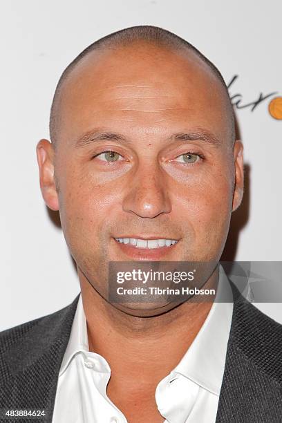 Derek Jeter attends the 15th annual Harold and Carole Pump Foundation gala at the Hyatt Regency Century Plaza on August 7, 2015 in Los Angeles,...